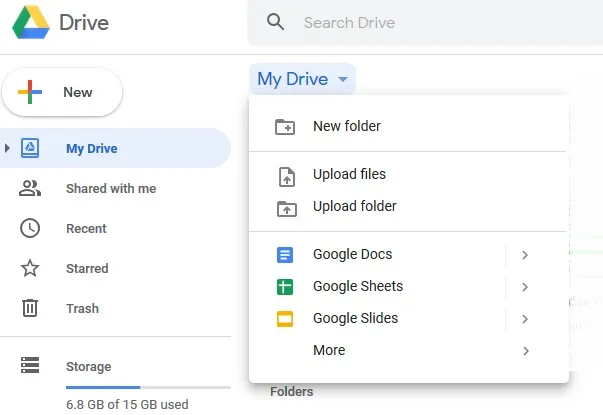 I use Google Drive to share my files with coworkers.