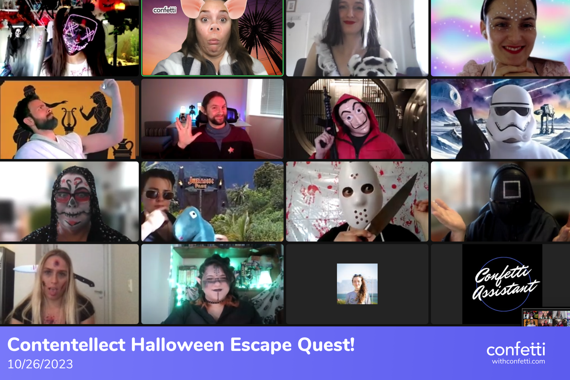 Contentellect's Halloween virtual event