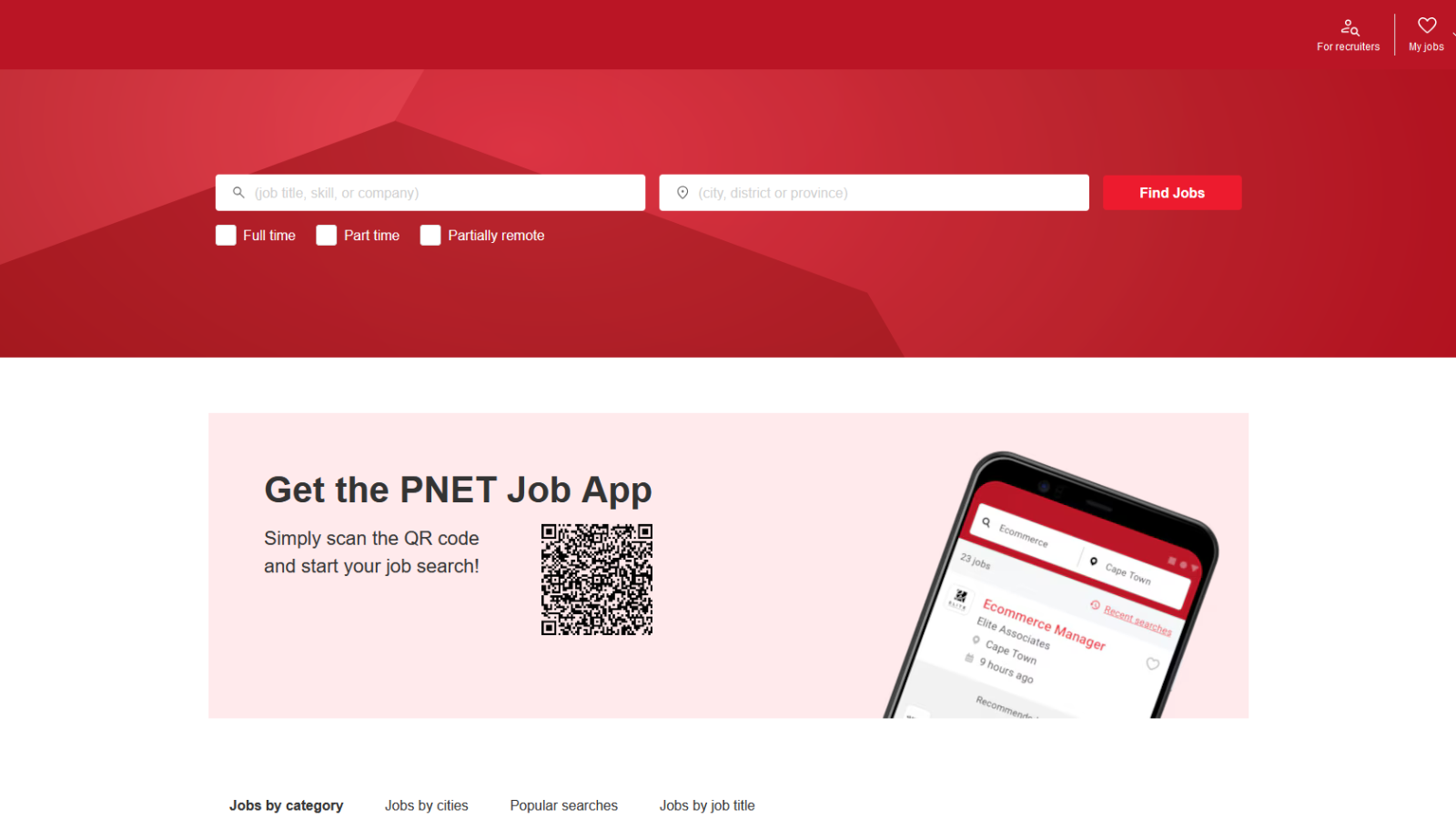 PNet is a top recruitment website in South Africa